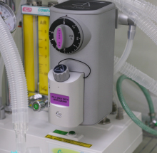 正確な麻酔ガスを作り出す気化器です。うさぎやフェレットのためにも安全に手術が行える環境になっています。